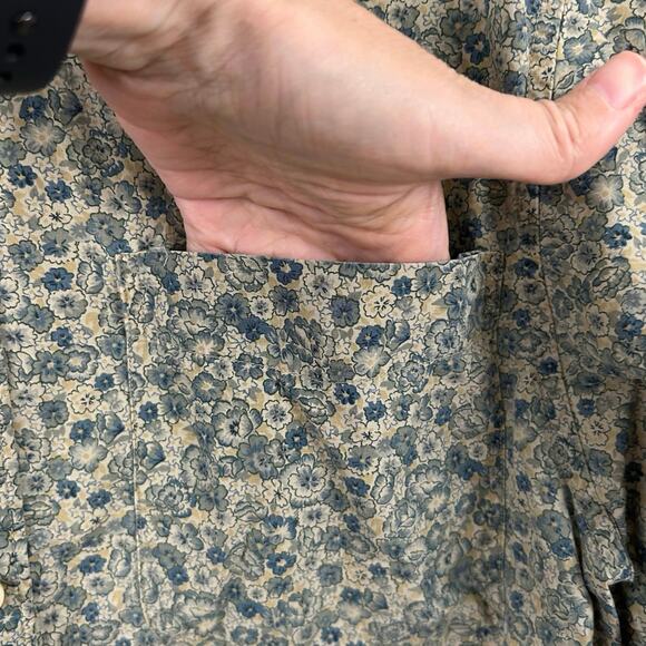 Gap Women Y2k Long Sleeve Button Up Blouse Top Cottage Preppy Blue Size Small - Picture 3 of 7